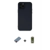 MARSİLYAN™- iPhone 12 Pro Max Kılıf Çekirdek Modern Serisi - Siyah Joko Magic 5D Hayalet Cam + Metal Kamera Lens Koruma Cam - KI