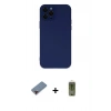 MARSİLYAN™- iPhone 12 Pro Max Kılıf Çekirdek Modern Serisi - Siyah Joko Magic 5D Hayalet Cam + Metal Kamera Lens Koruma Cam - KI