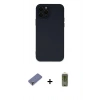 MARSİLYAN™- iPhone 12 Pro Max Kılıf Çekirdek Modern Serisi - Siyah Joko Magic 5D Hayalet Cam + Metal Kamera Lens Koruma Cam - GD
