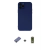 MARSİLYAN™- iPhone 12 Pro Max Kılıf Çekirdek Modern Serisi - Siyah Joko Magic 5D Hayalet Cam + Metal Kamera Lens Koruma Cam - GD