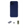 MARSİLYAN™- iPhone 12 Pro Max Kılıf Çekirdek Modern Serisi - Siyah Joko Magic 5D Hayalet Cam + Renkli Kamera Lens Koruma Cam - PE