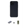 MARSİLYAN™- iPhone 12 Pro Max Kılıf Çekirdek Modern Serisi - Siyah Joko Magic 5D Hayalet Cam + Renkli Kamera Lens Koruma Cam - SI