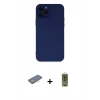 MARSİLYAN™- iPhone 12 Pro Max Kılıf Çekirdek Modern Serisi - Siyah Joko Magic 5D Hayalet Cam + Renkli Kamera Lens Koruma Cam - SI