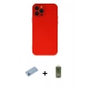 MARSİLYAN™- iPhone 12 Pro Max Kılıf Çekirdek Modern Serisi - Siyah Joko Magic 5D Hayalet Cam + Shine Kamera Lens Koruma Cam - MI