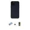 MARSİLYAN™- iPhone 12 Pro Max Kılıf Çekirdek Modern Serisi - Siyah Joko Magic 5D Hayalet Cam + Shine Kamera Lens Koruma Cam - MI