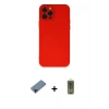 MARSİLYAN™- iPhone 12 Pro Max Kılıf Çekirdek Modern Serisi - Siyah Joko Magic 5D Hayalet Cam + Shine Kamera Lens Koruma Cam - SH