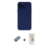 MARSİLYAN™- iPhone 12 Pro Max Kılıf Çekirdek Modern Serisi - Siyah Mat Seramik Nano Ekran Koruyucu + Kırmızı Metal Kamera Lens Koruma Cam