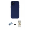 MARSİLYAN™- iPhone 12 Pro Max Kılıf Çekirdek Modern Serisi - Siyah Mat Seramik Nano Ekran Koruyucu + Shine Kamera Lens Koruma Cam - MI