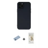MARSİLYAN™- iPhone 12 Pro Max Kılıf Çekirdek Modern Serisi - Siyah Mat Seramik Nano Ekran Koruyucu + Shine Kamera Lens Koruma Cam - MI
