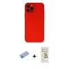 MARSİLYAN™- iPhone 12 Pro Max Kılıf Çekirdek Modern Serisi - Siyah Mat Seramik Nano Ekran Koruyucu + Shine Kamera Lens Koruma Cam - MI