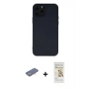 MARSİLYAN™- iPhone 12 Pro Max Kılıf Çekirdek Modern Serisi - Siyah Mat Seramik Nano Ekran Koruyucu + Renkli Kamera Lens Koruma Cam - MI