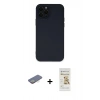 MARSİLYAN™- iPhone 12 Pro Max Kılıf Çekirdek Modern Serisi - Siyah Mat Seramik Nano Ekran Koruyucu + Renkli Kamera Lens Koruma Cam - SI