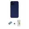 MARSİLYAN™- iPhone 12 Pro Max Kılıf Çekirdek Modern Serisi - Siyah Mat Seramik Nano Ekran Koruyucu + Shine Kamera Lens Koruma Cam - GS