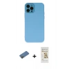 MARSİLYAN™- iPhone 12 Pro Max Kılıf Çekirdek Modern Serisi - Siyah Mat Seramik Nano Ekran Koruyucu + Shine Kamera Lens Koruma Cam - GD