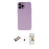 MARSİLYAN™- iPhone 12 Pro Max Kılıf Çekirdek Modern Serisi - Siyah Mat Seramik Nano Ekran Koruyucu + Shine Kamera Lens Koruma Cam - SABE
