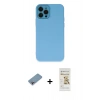 MARSİLYAN™- iPhone 12 Pro Max Kılıf Çekirdek Modern Serisi - Siyah Mat Seramik Nano Ekran Koruyucu + Shine Kamera Lens Koruma Cam - GI