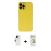 MARSİLYAN™- iPhone 12 Pro Max Kılıf Çekirdek Modern Serisi - Siyah Mat Seramik Nano Ekran Koruyucu + Shine Kamera Lens - GD