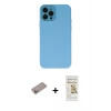 MARSİLYAN™- iPhone 12 Pro Max Kılıf Çekirdek Modern Serisi - Siyah Mat Seramik Nano Ekran Koruyucu + Shine Kamera Lens Koruma Cam - SABE