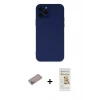MARSİLYAN™- iPhone 12 Pro Max Kılıf Çekirdek Modern Serisi - Siyah Mat Seramik Nano Ekran Koruyucu + Shine Kamera Lens Koruma Cam - SABE