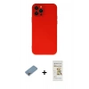 MARSİLYAN™- iPhone 12 Pro Max Kılıf Çekirdek Modern Serisi - Siyah Mat Seramik Nano Ekran Koruyucu + Shine Kamera Lens Koruma Cam - GI