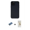 MARSİLYAN™- iPhone 12 Pro Max Kılıf Çekirdek Modern Serisi - Siyah Mat Seramik Nano Ekran Koruyucu + Shine Kamera Lens Koruma Cam - GD