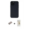 MARSİLYAN™- iPhone 12 Pro Max Kılıf Çekirdek Modern Serisi - Siyah Mat Seramik Nano Ekran Koruyucu + Shine Kamera Lens Koruma Cam - SABE