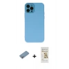 MARSİLYAN™- iPhone 12 Pro Max Kılıf Çekirdek Modern Serisi - Siyah Mat Seramik Nano Ekran Koruyucu + Shine Kamera Lens Koruma Cam - GS