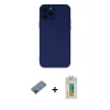 MARSİLYAN™- iPhone 12 Pro Max Kılıf Çekirdek Modern Serisi - Siyah Polymer Nano Ekran Koruyucu + Metal Kamera Lens Koruma Cam - KI