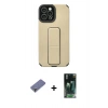 MARSİLYAN™- iPhone 12 Pro Max Kılıf Çekirdek Yansıma - Şeffaf 360 Full Body Arka Koruyucu + Metal Kamera Lens Koruma Cam - GD