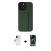 MARSİLYAN™- iPhone 12 Pro Max Kılıf Çekirdek Yansıma - Şeffaf 360 Full Body Arka Koruyucu + Shine Kamera Lens - LT