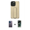 MARSİLYAN™- iPhone 12 Pro Max Kılıf Çekirdek Yansıma - Şeffaf 360 Full Body Arka Koruyucu + Mavi Neon Fosforlu Kamera Lens