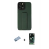 MARSİLYAN™- iPhone 12 Pro Max Kılıf Çekirdek Yansıma - Şeffaf 360 Full Body Arka Koruyucu + Shine Kamera Lens Koruma Cam - MI
