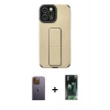 MARSİLYAN™- iPhone 12 Pro Max Kılıf Çekirdek Yansıma - Şeffaf 360 Full Body Arka Koruyucu + Neon Fosforlu Kamera Lens - SI