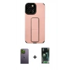 MARSİLYAN™- iPhone 12 Pro Max Kılıf Çekirdek Yansıma - Şeffaf 360 Full Body Arka Koruyucu + Neon Fosforlu Kamera Lens - YL