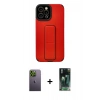 MARSİLYAN™- iPhone 12 Pro Max Kılıf Çekirdek Yansıma - Şeffaf 360 Full Body Arka Koruyucu + Neon Fosforlu Kamera Lens - YL