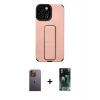 MARSİLYAN™- iPhone 12 Pro Max Kılıf Çekirdek Yansıma - Şeffaf 360 Full Body Arka Koruyucu + Neon Fosforlu Kamera Lens - SI