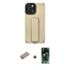 MARSİLYAN™- iPhone 12 Pro Max Kılıf Çekirdek Yansıma - Şeffaf 360 Full Body Arka Koruyucu + Shine Kamera Lens Koruma Cam - SABE