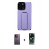 MARSİLYAN™- iPhone 12 Pro Max Kılıf Çekirdek Yansıma - Şeffaf 360 Full Body Arka Koruyucu + Neon Fosforlu Kamera Lens - TU