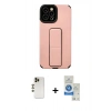 MARSİLYAN™- iPhone 12 Pro Max Kılıf Çekirdek Yansıma - Şeffaf Royal Nano Ekran Koruyucu + Gold Shine Kamera Lens