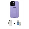 MARSİLYAN™- iPhone 12 Pro Max Kılıf Çekirdek Yansıma - Şeffaf Royal Nano Ekran Koruyucu + Gold Shine Kamera Lens