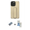MARSİLYAN™- iPhone 12 Pro Max Kılıf Çekirdek Yansıma - Şeffaf Royal Nano Ekran Koruyucu + Metal Kamera Lens Koruma Cam - KI
