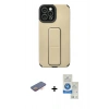 MARSİLYAN™- iPhone 12 Pro Max Kılıf Çekirdek Yansıma - Şeffaf Royal Nano Ekran Koruyucu + Renkli Kamera Lens Koruma Cam - TU