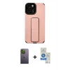 MARSİLYAN™- iPhone 12 Pro Max Kılıf Çekirdek Yansıma - Şeffaf Royal Nano Ekran Koruyucu + Neon Fosforlu Kamera Lens - YL