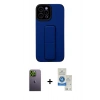 MARSİLYAN™- iPhone 12 Pro Max Kılıf Çekirdek Yansıma - Şeffaf Royal Nano Ekran Koruyucu + Neon Fosforlu Kamera Lens - YL