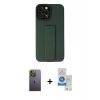 MARSİLYAN™- iPhone 12 Pro Max Kılıf Çekirdek Yansıma - Şeffaf Royal Nano Ekran Koruyucu + Neon Fosforlu Kamera Lens - YL