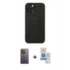 MARSİLYAN™- iPhone 12 Pro Max Kılıf Çekirdek Yansıma - Şeffaf Royal Nano Ekran Koruyucu + Neon Fosforlu Kamera Lens - YL