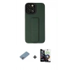 MARSİLYAN™- iPhone 12 Pro Max Kılıf Çekirdek Yansıma - Şeffaf Temperli Cam Ekran Koruyucu + Shine Kamera Lens Koruma Cam - GI