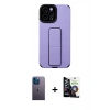 MARSİLYAN™- iPhone 12 Pro Max Kılıf Çekirdek Yansıma - Şeffaf Temperli Cam Ekran Koruyucu + Neon Fosforlu Kamera Lens - MI