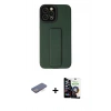 MARSİLYAN™- iPhone 12 Pro Max Kılıf Çekirdek Yansıma - Şeffaf Temperli Cam Ekran Koruyucu + Renkli Kamera Lens Koruma Cam - MI