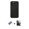 MARSİLYAN™- iPhone 12 Pro Max Kılıf Çekirdek Yansıma - Şeffaf Temperli Cam Ekran Koruyucu + Metal Kamera Lens Koruma Cam - GD